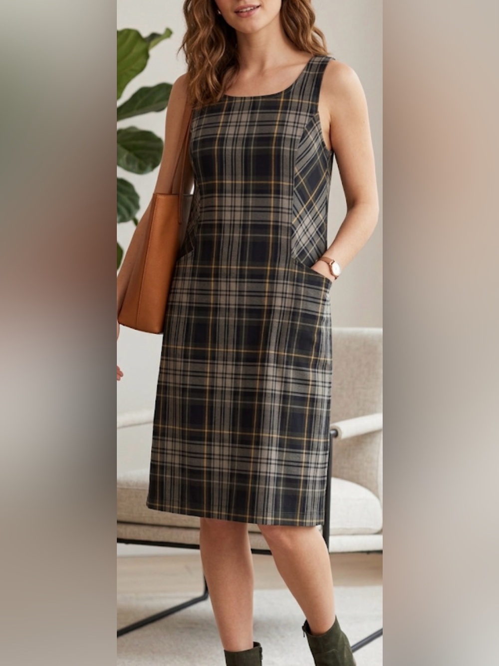 Blue j pleated sleeveless women’s dress M danty college nomadic side pockets